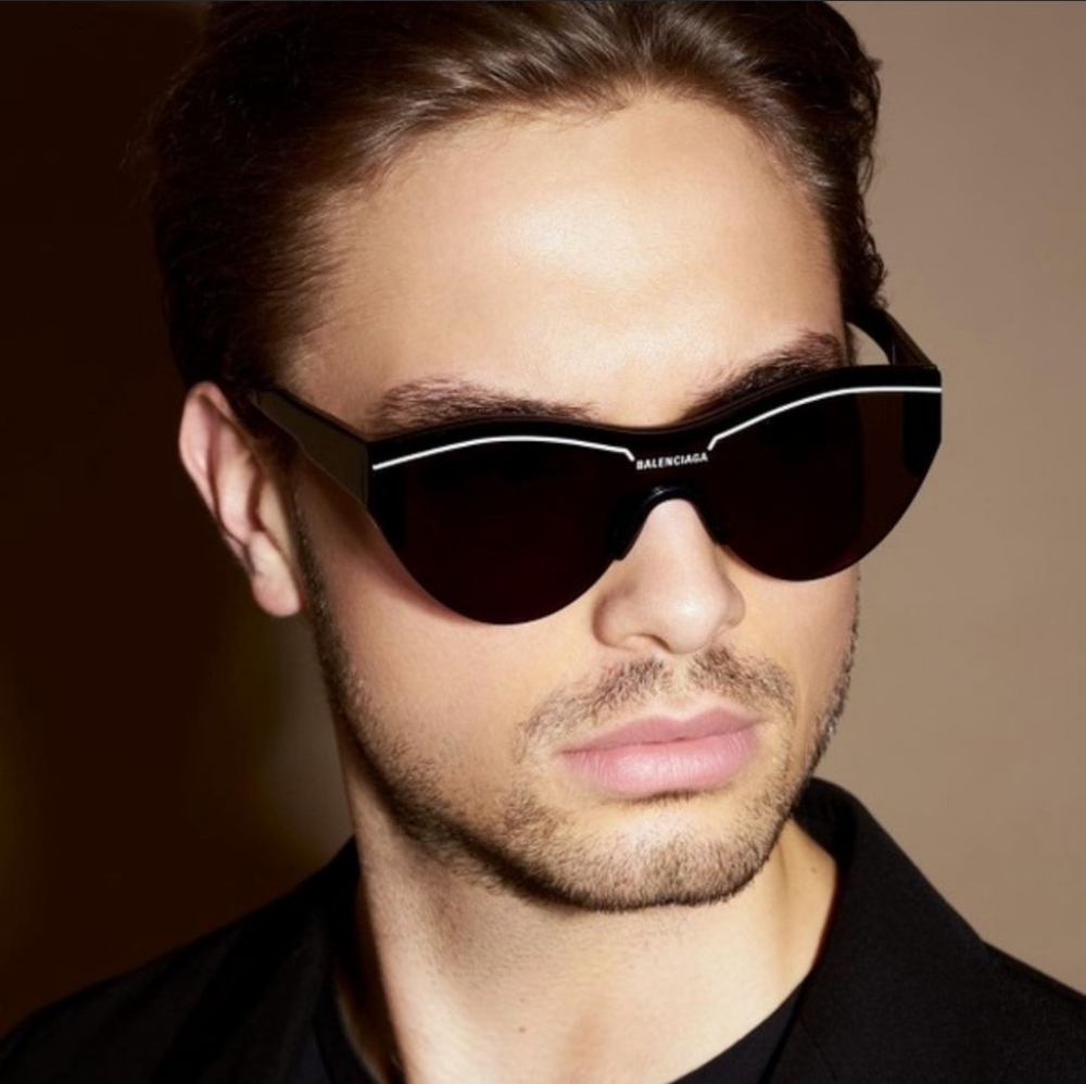 New - 💯 Original BALENCIAGA61MM Shield Sunglasses - Picture 1 of 11